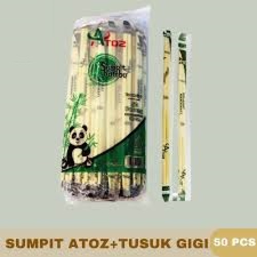 Atoz Sumpit Bambu +Tusuk Gigi